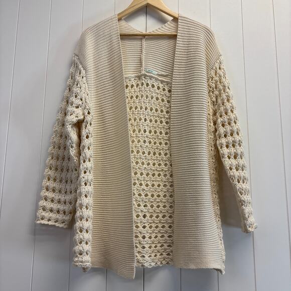 Kimchi Blue Womens‎ Boho Chic Chunky Fisherman Vibes Open Knit Cardigan Size XS - Picture 1 of 9